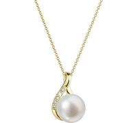 Collier en or de luxe avec perle véritable et diamants 92PB00029