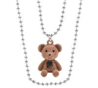 Collier en peluche ours - Pendentif en peluche élégant, charme doux, bijoux décoratifs sur le thème des vacances | Cadeau d'amitié de noël pour amis, sœurs, mères, cadeaux de fête, accessoires souveni