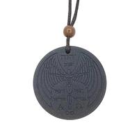 Collier en Pierre volcanique - Pendentif Homme Volant - Beau Pendentif en Pierre quantique pour Femme - Bijou Unique et élégant