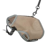 Collier en tissu avec laisse taupe