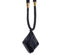 Collier en tourmaline noire - Cristaux de base - Collier avec pendentif en de des chakras - Bijou fabriqué à la main en pierre de naissance naturelle - Collier tendance avec