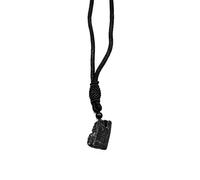 Collier en tourmaline noire pour hommes et femmes - Pendentif en obsidienne - Pierre de tourmaline véritable - Pierre de protection contre l'énergie négative - Avec cordon en coton - Cristal naturel