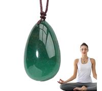 Collier En Vert - Pendentif Aventurine Naturelle Goutte D'Eau 3-4cm | Bijou Fait Main Charme Éclatant Pour Femme Cadeau Élégant Usage Quotidien Accessoire Lithothérapie Stylé