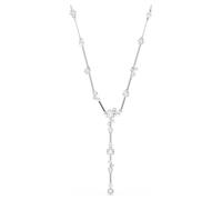 Collier en Y Constella, Crystal Pearl, Tailles rondes, Blanc, Métal rhodié OS