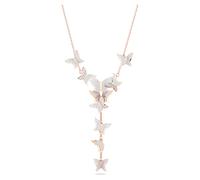 Collier en Y Idyllia Lilia, Papillon, Blanc, Doré à l’or rose 18 carats (750/1000) OS