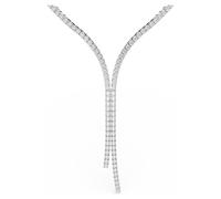 Collier en Y Matrix, Taille ronde, Blanc, Métal rhodié OS