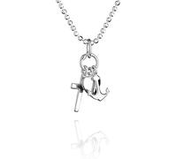 Collier Enfant Avec Pendentif Foi Amour Espoir En Argent Véritable