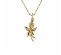 Collier - Enfant - Pendentif - Fée - Clochette - Plaqué Or Jaune 750/1000 - 3 Microns - 45 cm - Bijou de Créateur