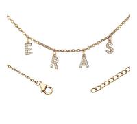 Collier Eras, Charms Collier Lettre Pendentif Colliers pour Femmes Filles Fans de Chanteur Réglable Collier Lettre Pendentif Bijoux de Tenue pour Eras Tour Mélomanes Fans Inspirés (Or)