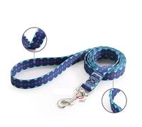 Collier et laisse for chien, idéal for promener des chiens de petite, moyenne et grande taille. Collier bohème for chiots et chats, accessoire for animaux de compagnie, pitbull, carlin.(Deepblue leash