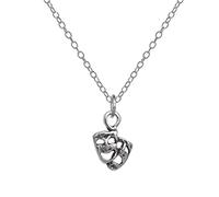 Collier et Pendentif Masque Tragédie et Comédie en Argent 925/1000-36cm