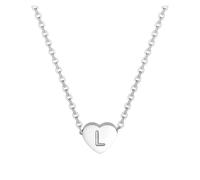 Collier et pendentifs en or pour femme, 26 initiales en forme de cœur, collier pour femme, colliers pour femme, colliers en argent avec initiale de l'alphabet de A Z 26 pour filles, taille unique