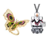 Collier et porte-clés en métal inspiré des arcanes, cadeau de cosplay pour les fans offrant aux fans une variété de choix de design, cadeaux de Saint-Valentin, 1, Laiton, Pas de gemme