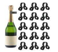 Collier étincelant pour bouteille de vin mousseux - Clip pour bouteilles avec effets brillants, set pratique antidérapant 15 pièces pour dîners de mariage, fêtes à la maison
