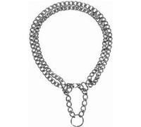 Trixie Chaîne semi-étrangleuse chromée double rangée avec limiteur de tension 45 cm × 2,5 mm