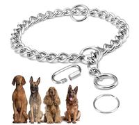 Collier Etrangleur pour Chien, 65CM Collier Chaine Chien, Collier Chien en Acier Contrôle Réglable, Collier de Chien en Métal avec Fermoir de Connexion, Colliers de Chien de Chaîne, pour Chien