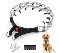 Collier Etrangleur pour Chien, Nylon Réglable Anti Aboiement Chien Métal