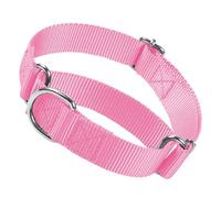 Collier étrangleur pour chiens, collier martingale pour chiens de taille moyenne, robuste, antidérapant, anti-traction, collier ras du cou pour chiens de petite, moyenne et grande taille (rose, taille