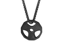 Collier européen et collier fitness haltère sport Barbell Collier Hommes Tendance Pendentif Acier Bijoux Sports Barbell Colliers pour femmes