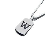 Collier exquis avec 26 lettres de l'alphabet en acier - Unisexe - Lettre B