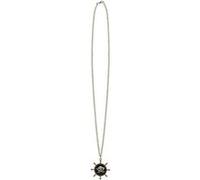 Collier Fantaisie Gouvernail Navire Pirate Zinc Or Doré