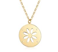 Collier Fascination by Ellen K. en or jaune 375/- brillant avec pendentif fleur