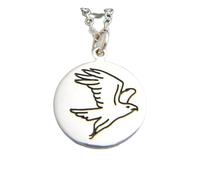 Collier faucon en argent sterling 925. Breloque animal spirituel. Pendentif animal de pouvoir. Oiseau totem. Bijou talisman. Nature. Cadeau de méditation pour l'âme | Avec chaîne de 45 cm | Plaqué
