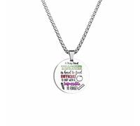 Collier féminin élégant moderne discret Cadeaux d'appréciation de l'enseignant Collier de remerciement pour l'enseignant Cadeaux uniques de l'enseignant pour Noël Saint Valentin Retraite (M, A)