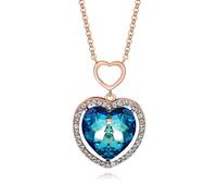 Collier femme 2020 nouveau coeur de la mer cristal en forme de coeur mode simplicité élégant bijoux femme