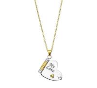Collier Femme 37Colliers - Collier Livre d'Histoires - Colliers pour Petite-Fille De Grand-Mère/ Maman Bijou en Acier Inoxydable pour Couples Convient Anniversaire, Remise de Diplôme ( C, 2. 3* 2. 4)