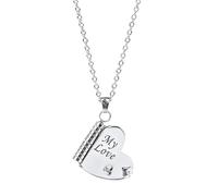 Collier Femme 37Colliers - Collier Livre d'Histoires - Colliers pour Petite-Fille De Grand-Mère/ Maman Bijou en Acier Inoxydable pour Couples Convient Anniversaire, Remise de Diplôme ( B, 2. 3* 2. 4)