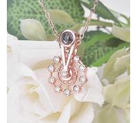 Collier Femme Amour Bonheur Grande Roue 100 Langues 520 Je t'aime Pendentif de Projection de mémoire, Colliers Pendentif