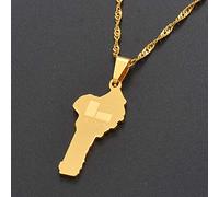 Collier Femme - Carte Du Bénin, Colliers Avec Pendentif Drapeau Pour Femmes Filles Bijoux Béninois, Chaîne Réglable, Cadeau Patriotique, Région Ethnique Mode Hiphop Unique Personnalisé Accessoi
