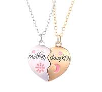 Collier femme classique élégant quotidien Montrez votre amour avec maman et fille, ensemble de pendentifs en forme de goutte d'huile en alliage assorti, cadeau inoubliable pour (Rose Gold, One Size)