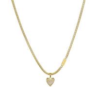 Collier femme en acier doré cœur avec cristaux Liu Jo Luxury, Cristal