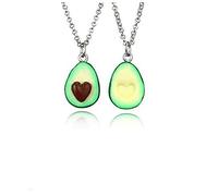 Collier Femme en Argile Tridimensionnelle Fait à la Main Avocat avec Accessoires Fruits Style Femme Accessoires Brun en Forme de Coeur Nouveauté Lovely And Professional