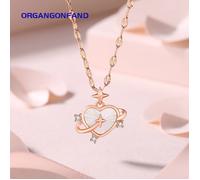 collier femme - original -argent sterling 925 - Trajectoire du cœur -collier de qualité - lovely collier-or rose
