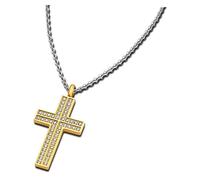 Collier femme pendentif croix Lotus Style LS1676-1/2 strass