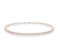 Collier Femme Perles Blanches Ovales de Culture d'Eau Douce Bijoux Fantaisie pour cadeau fête des mères cadeau noel Diamètre de 6/7mm par VIKI LYNN