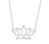 Collier femme - U7 - IYK0B - Argent sterling 925 - Pendentif fleur de lotus - 400 mm
