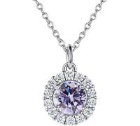 Collier Femmes Colliers Silver Cumbic Zirconia Pendant Pierre de Naissance Douze Constellations Allergy Jewelry Gift for