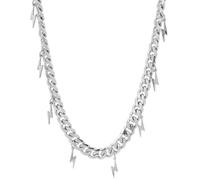 Collier Femmes Pendentif Chaîne Colliers Femme Fille Collier Foudre Hip Hop Couple Accessoires Chaîne Épaisse 50Cm