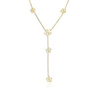 Collier Flamenco Mystique en acier inoxydable, plaqué or 14 carats, élégant, suspendu NST2191