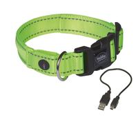 Collier "FLASH MESH" jaune fluo ; XS-S : L : 28-38 cm ; l : 20 mm