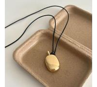 Collier Flasque en Alliage de Cuivre 98cm Cuir Ciré | Cordon en cuir ciré, doux au toucher, longueur réglable de 98 cm, breloque flasque argentée, tenue quotidienne décontractée