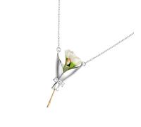 Collier Fleur - Collier Bouquet Fleur, Bijou Bouquet Romantique Tendance | Colliers Floraux Mignons Cuivre Pour Épouse Amoureux Adolescent Mari Fille Grand-Mère Petite Amie Saint Valentin Fête Mères M