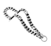 Collier for Chien argenté et doré, Maille cubaine de 15 mm de Large, chaîne de Dressage en Acier Inoxydable Lisse for Animaux de Compagnie bravecto Chien(1,24inch (61cm) -15MM)