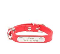 Collier for Chien avec Plaque d'identification gravée for Petits, Moyens et Grands Chiens, Collier for Chat en Cuir PU Souple Collier Chien Large(1,2)