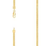 Collier Franco creux en argent sterling 925 jaune 3,5 mm 66 cm pour homme et femme