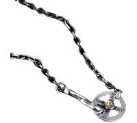 Collier Full Silver Taijiao Chain Set Feather Male Pull